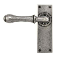 Finesse Fittings Derwent Door Handle on Latch Plate Natural Pewter