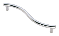 Fingertip Design 109mm Wave Pattern Cupboard Handle Polished Chrome