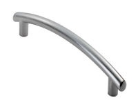 Fingertip Design 116mm Curved Cupboard Handle Satin Chrome