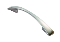 Fingertip Design 140mm Waisted Flat Bow Cupboard Handle Satin Nickel