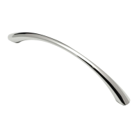 Fingertip Design 142mm Waisted Bow Cupboard Handle Polished Chrome