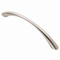 Fingertip Design 142mm Waisted Bow Cupboard Handle Satin Nickel