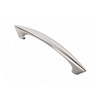 Fingertip Design 167mm Angled Bow Cupboard Handle Polished Chrome