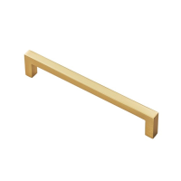 Fingertip Design 170mm Block Handle Satin Brass