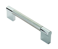 Fingertip Design 172mm (12mm Diameter) Keyhole Cupboard Handle Dual Chrome/Nickel