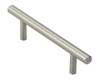 Fingertip Design 188mm Steel T Bar Cupboard Handle Satin Nickel