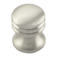 Fingertip Design 20mm Ringed Cupboard Knob Satin Nickel