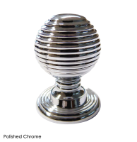 Fingertip Design 22mm Queen Anne Cupboard Knob Polished Chrome