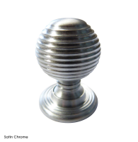 Fingertip Design 22mm Queen Anne Cupboard Knob Satin Chrome