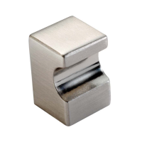 Fingertip Design 22mm x 22mm Square Cupboard Knob Satin Nickel