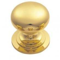 Fingertip Design 25mm Victorian Cupboard Knob Polished Brass