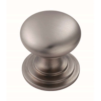 Fingertip Design 25mm Victorian Cupboard Knob Stainless Steel Effect