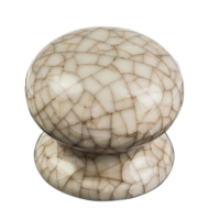 Fingertip Design 30mm Ivory Crackle Porcelain Cupboard Knob