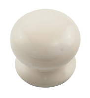 Fingertip Design 30mm Plain Ivory Porcelain Cupboard Knob