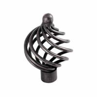 Fingertip Design 34mm Steel Cage Ball Cupboard Knob Antique Steel