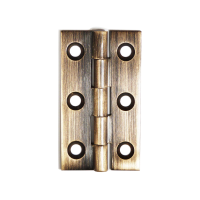 Fingertip Design 50mm x 28mm Solid Brass Cabinet Butt Hinges Antique Brass