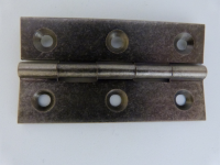 Fingertip Design 50mm x 28mm Solid Brass Cabinet Butt Hinges Pewter