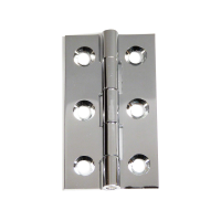 Fingertip Design 50mm x 28mm Solid Brass Cabinet Butt Hinges Polished Chrome