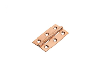 Fingertip Design 50mm x 28mm Solid Brass Cabinet Butt Hinges Polished Copper