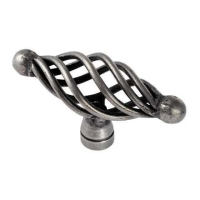 Fingertip Design 55mm Steel Cage Oval Cupboard Knob Antique Steel