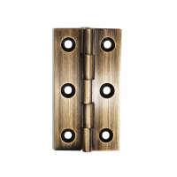 Fingertip Design 64mm x 35mm Solid Brass Cabinet Butt Hinges Antique Brass