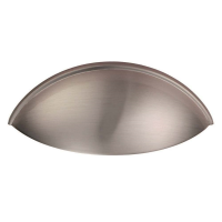 Fingertip Design Contemporary Cup Handle Satin Nickel