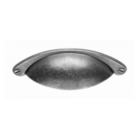 Fingertip Design Cup Pattern cupboard Handle Pewter Effect