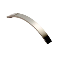 Fingertip Design Curved Convex Grip Cupboard Handle Satin Nickel