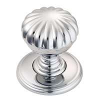 Fingertip Design Delamain 27mm Flower Cupboard Knob Polished Chrome