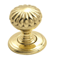 Fingertip Design Delamain 32mm Flower Cupboard Knob Polished Brass