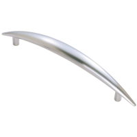 Fingertip Design Pointed Grip Cupboard Handle Satin Chrome