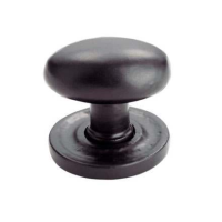 Fingertip Design Smooth Oval Cupboard Knob Black Antique