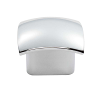 Fingertip Design Square Convex Face Cupboard Knob Polished Chrome