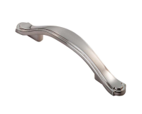 Fingertip Design Stepped Edge Bow Cupboard Handle Satin Nickel