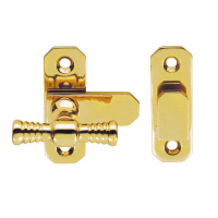 Fingertip Design T - Handle Cupboard/Window Fastener Polished Brass