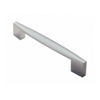 Fingertip Design Tapered End Cupboard Handle Polished Chrome