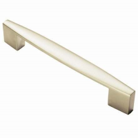 Fingertip Design Tapered End Cupboard Handle Satin Nickel