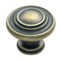 Fingertip Design Traditional Pattern Cupboard Knob Antique Brass