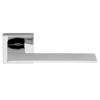 Frascio Blade Door Handle on Square Rose Polished Chrome