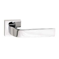 Frascio Eidos Door Handle on Square Rose Polished Chrome