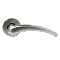 Frascio Euro Door Handle on Rose Satin Chrome