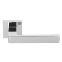 Frascio Ice Q Door Handle on Square Rose Polished Chrome