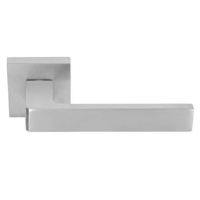 Frascio Ice Q Door Handle on Square Rose Satin Chrome