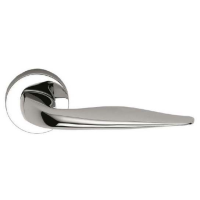 Frascio Kuma Door Handle on Rose Polished Chrome