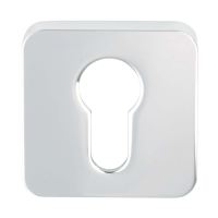 Frascio Radius Square Euro Escutcheon Polished Chrome