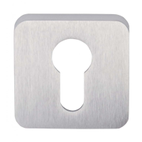 Frascio Radius Square Euro Escutcheon Satin Chrome