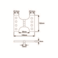 Frelan Hardware 102mm x 100mm Parliament Hinge Polished Chrome