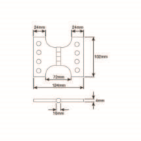 Frelan Hardware 102mm x 124mm Parliament Hinge Polished Brass