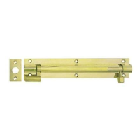 Frelan Hardware 102mm x 25mm Necked Standard Door Bolt Polished Brass