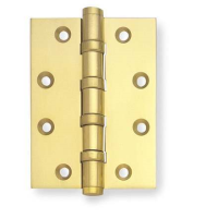 Frelan Hardware 102mm x 76mm Ball Bearing Hinges Polished Brass